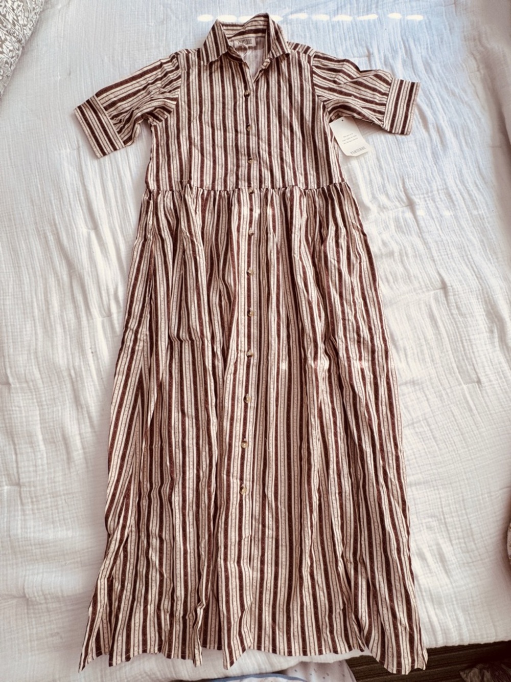 Parterre Owen Striped Button-Front Shirt Dress - Picture 7 of 9